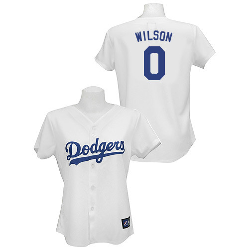 Brian Wilson #0 mlb Jersey-L A Dodgers Women's Authentic Home White Baseball Jersey